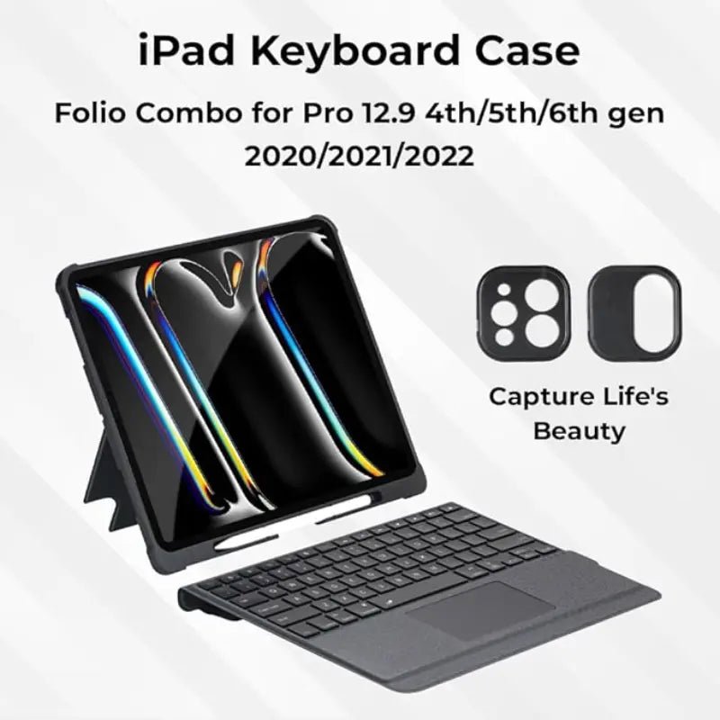 Glassology Detachable iPad Keyboard Case with Trackpad Backlit - GLASSOLOGY