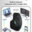 Glassology ErgoFlow Pro Ergonomic Wireless Mouse with Dual Scroll & 3 - in - 1 Bluetooth, USB - C & 2.4GHz Connectivity – Black - GLASSOLOGY