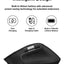Glassology ErgoFlow Pro Ergonomic Wireless Mouse with Dual Scroll & 3 - in - 1 Bluetooth, USB - C & 2.4GHz Connectivity – Black - GLASSOLOGY