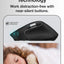 Glassology ErgoFlow Pro Ergonomic Wireless Mouse with Dual Scroll & 3 - in - 1 Bluetooth, USB - C & 2.4GHz Connectivity – Black - GLASSOLOGY