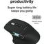 Glassology ErgoFlow Pro Ergonomic Wireless Mouse with Dual Scroll & 3 - in - 1 Bluetooth, USB - C & 2.4GHz Connectivity – Black - GLASSOLOGY