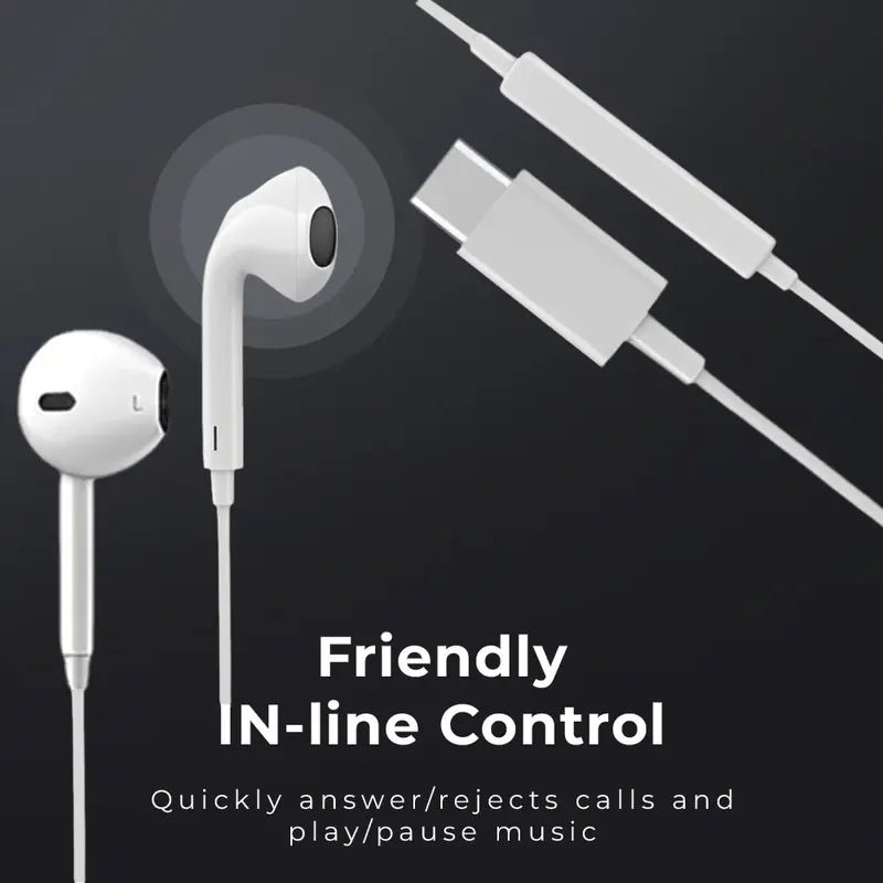 Glassology GTEP02 Type - C Wired Earphones with Microphone - GLASSOLOGY