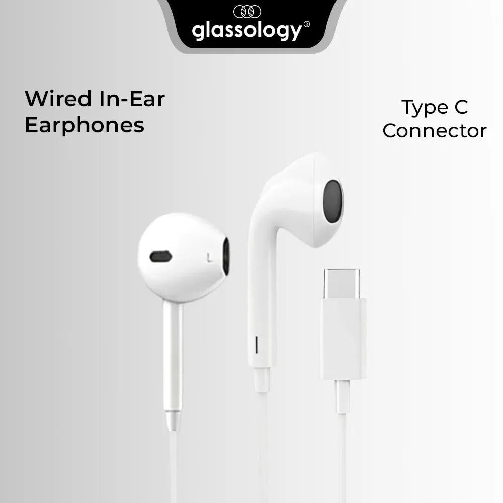 Glassology GTEP02 Type - C Wired Earphones with Microphone - GLASSOLOGY