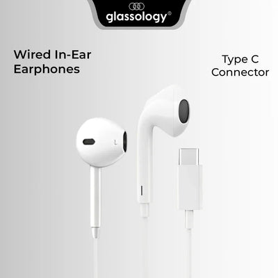 Glassology GTEP02 Type - C Wired Earphones with Microphone - GLASSOLOGY