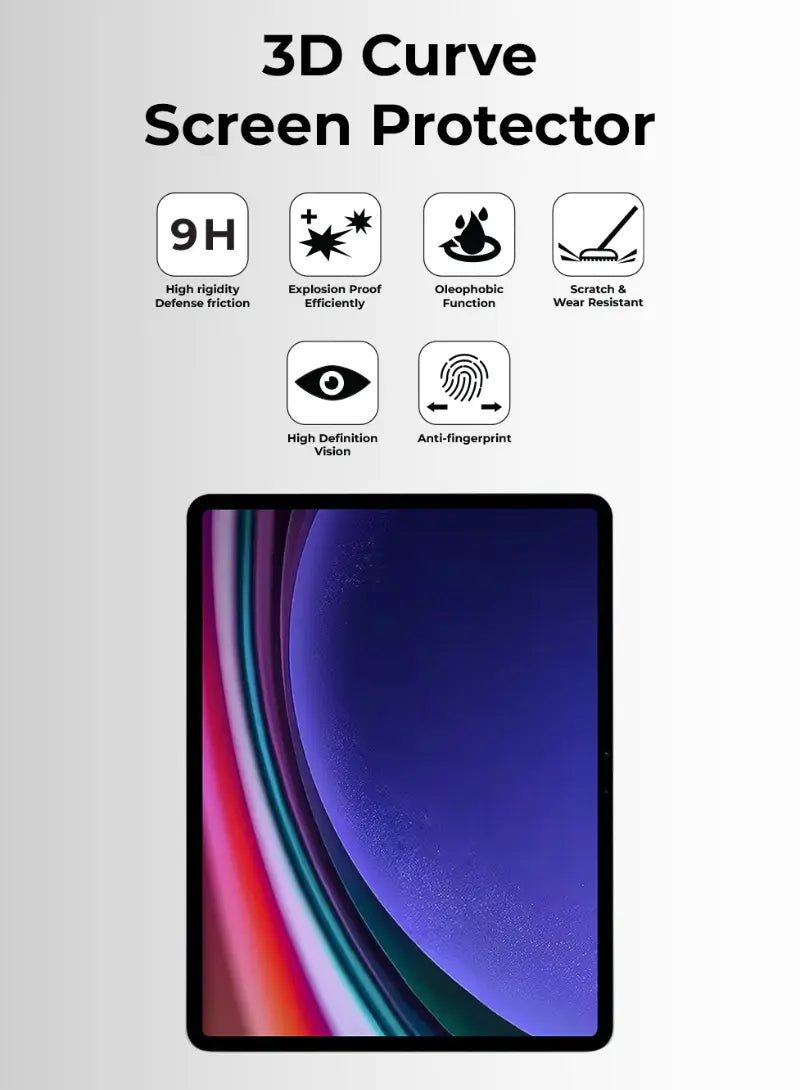 Glassology Protective Case + Screen Protector for Samsung Galaxy Tab S9 FE - GLASSOLOGY