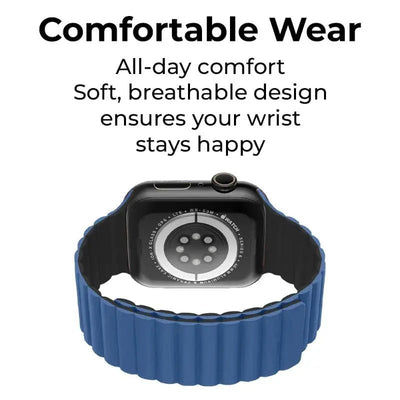 Glassology Smartwatch Band Magnetic Silicone 46mm - Blue - GLASSOLOGY
