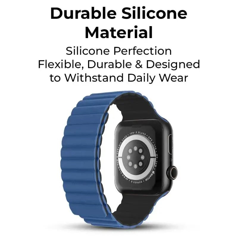 Glassology Smartwatch Band Magnetic Silicone 46mm - Blue - GLASSOLOGY