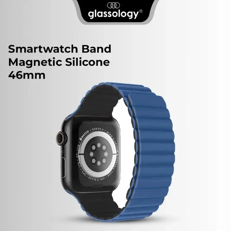Glassology Smartwatch Band Magnetic Silicone 46mm - Blue - GLASSOLOGY