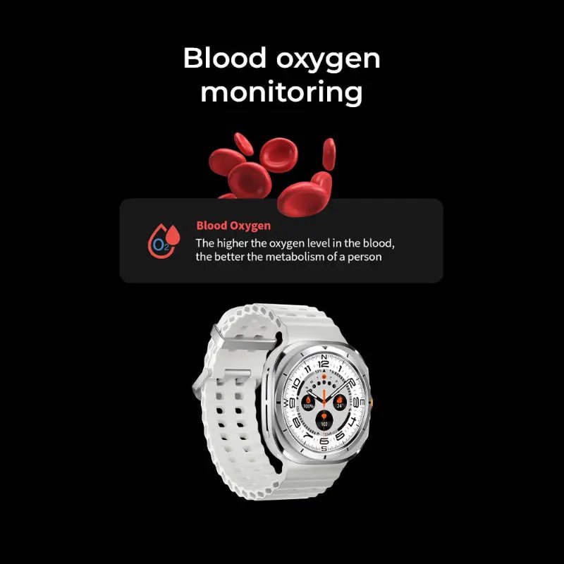 Glassology T14 Ultra Smartwatch with Bluetooth Calling | Health Monitoring | Chrome Finish - GLASSOLOGY