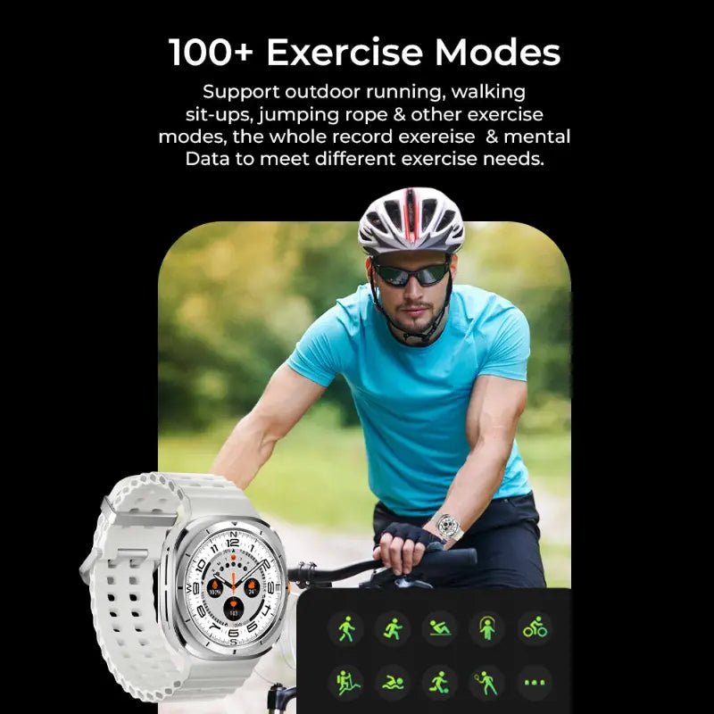 Glassology T14 Ultra Smartwatch with Bluetooth Calling | Health Monitoring | Chrome Finish - GLASSOLOGY