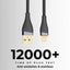 Glassology USB A to Lightning Cable (1 Meter) - Universal compatibility - Grey - GLASSOLOGY