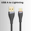 Glassology USB A to Lightning Cable (1 Meter) - Universal compatibility - Grey - GLASSOLOGY