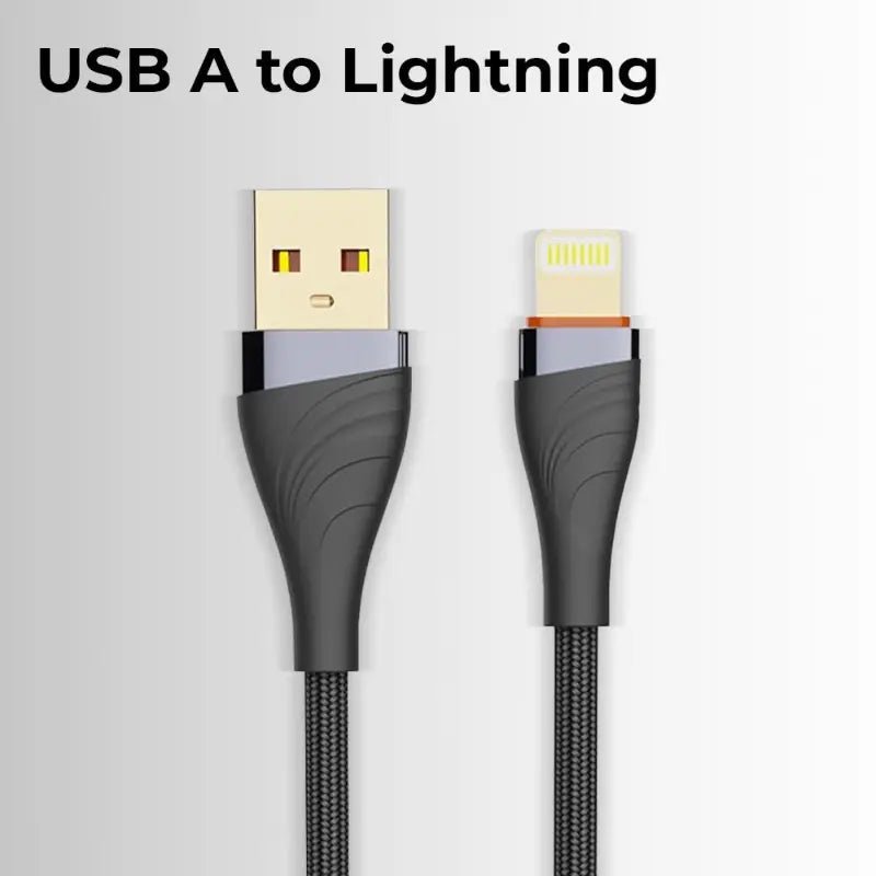 Glassology USB A to Lightning Cable (1 Meter) - Universal compatibility - Grey - GLASSOLOGY