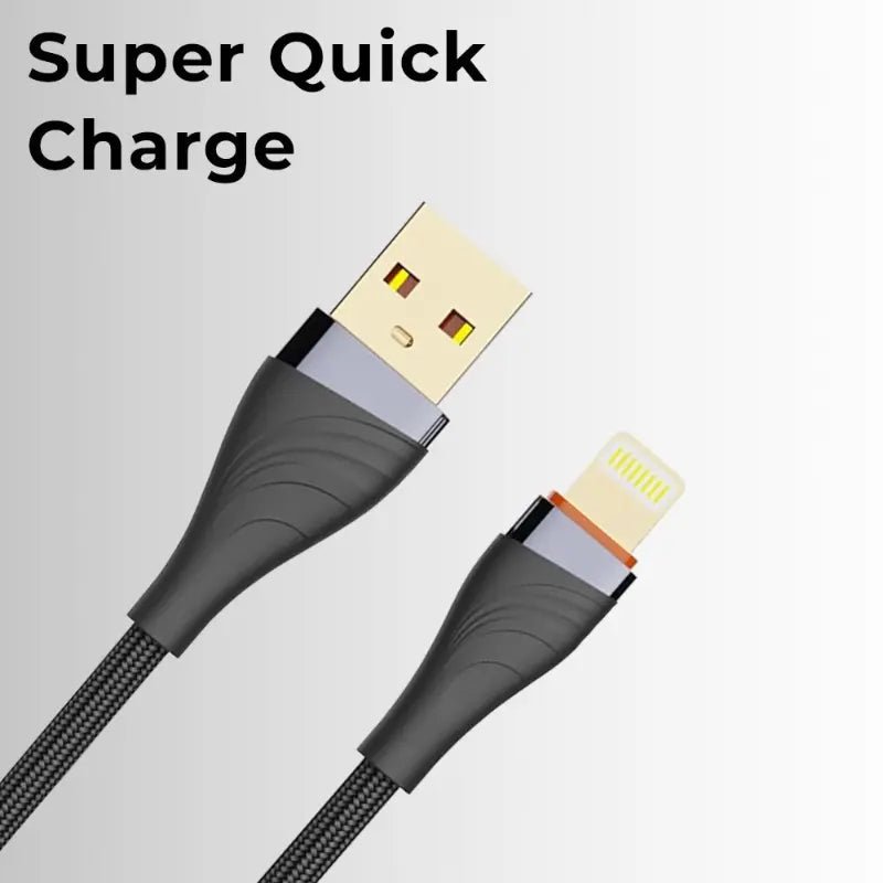 Glassology USB A to Lightning Cable (1 Meter) - Universal compatibility - Grey - GLASSOLOGY