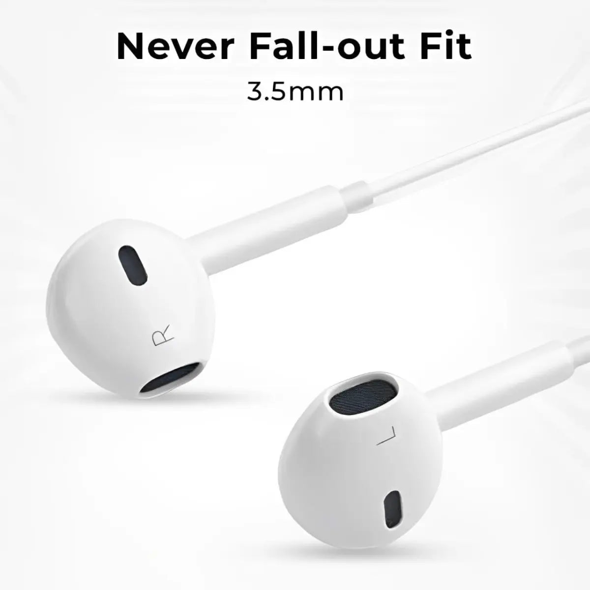 Glassology Wired Earphones – Bass Boost, 3.5mm Jack, Built-in Mic & 3-Button Remote - GLASSOLOGY