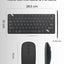 Glassology Wireless Keyboard and Mouse Combo 2.4GHz Full - Size(Black) - GLASSOLOGY