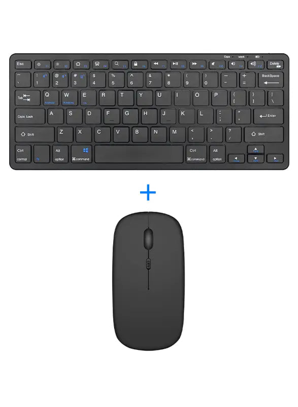 Glassology Wireless Keyboard and Mouse Combo 2.4GHz Full - Size(Black) - GLASSOLOGY