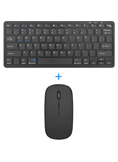 Glassology Wireless Keyboard and Mouse Combo 2.4GHz Full - Size(Black) - GLASSOLOGY