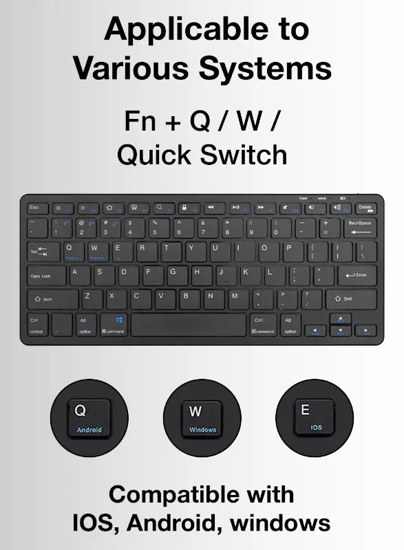 Glassology Wireless Keyboard and Mouse Combo 2.4GHz Full - Size(Black) - GLASSOLOGY