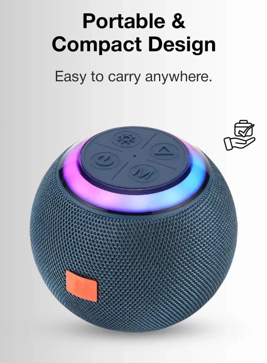 Glassology Wisme Portable Bluetooth Speaker 5W | Loud Sound, Travel-Friendly Design - GLASSOLOGY