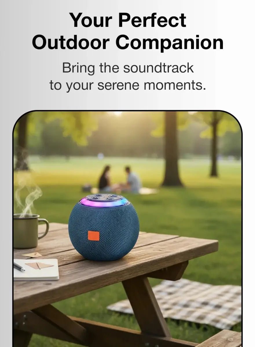 Glassology Wisme Portable Bluetooth Speaker 5W | Loud Sound, Travel-Friendly Design - GLASSOLOGY