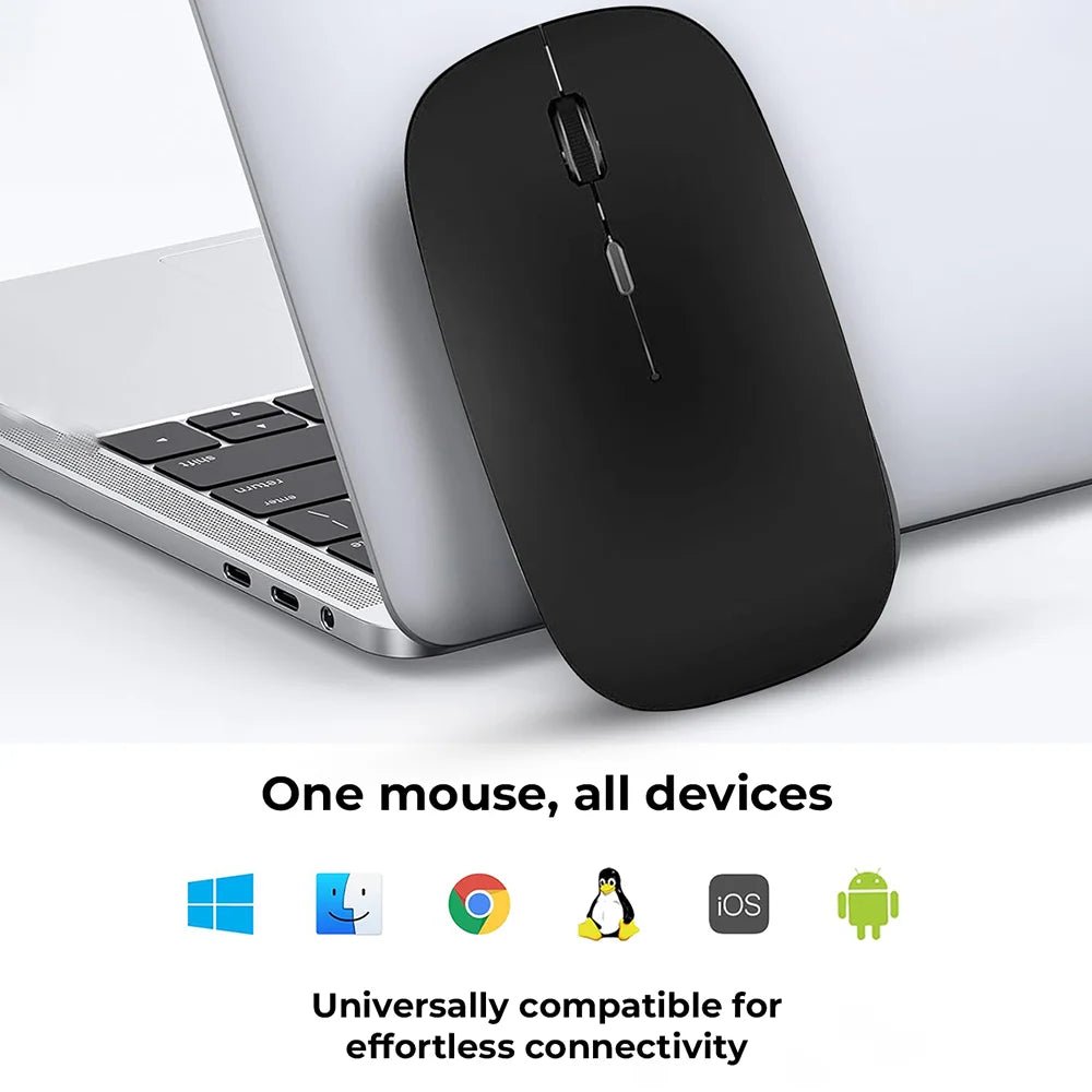 GTBM02 Wireless Bluetooth 5.1 Mouse – Ambidextrous, 1600 DPI - GLASSOLOGY