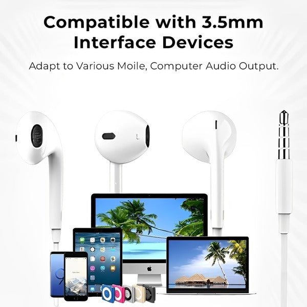 GTEP03 Wired Earphones – In - Ear, Bass Boost, 3.5mm Jack, Mic - GLASSOLOGY