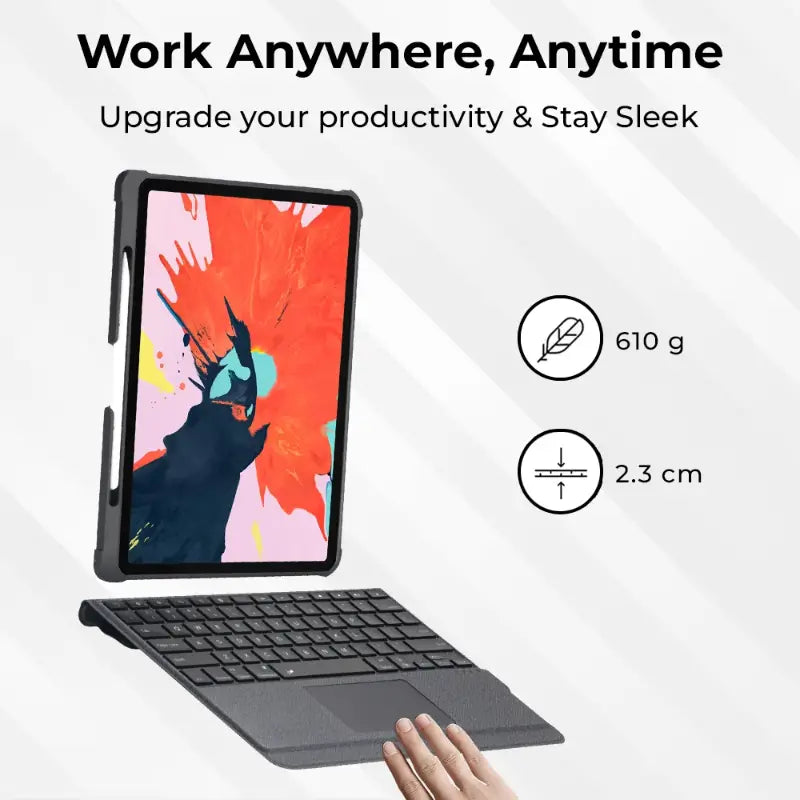 Glassology iPad Pro 12.9 Keyboard & Screen Protector Combo With Trackpad