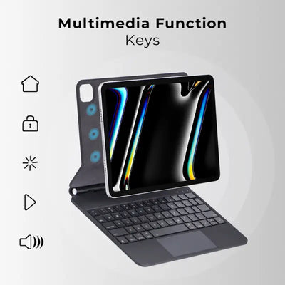 Multi media function iPad keyboard