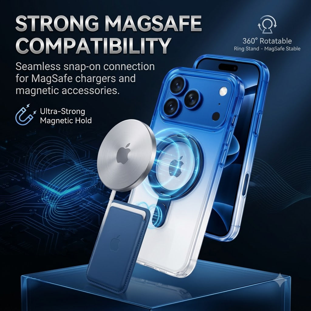 Glassology MagSafe Nova Ring Stand 360 Case for iPhone 18 Pro Max – Glacier