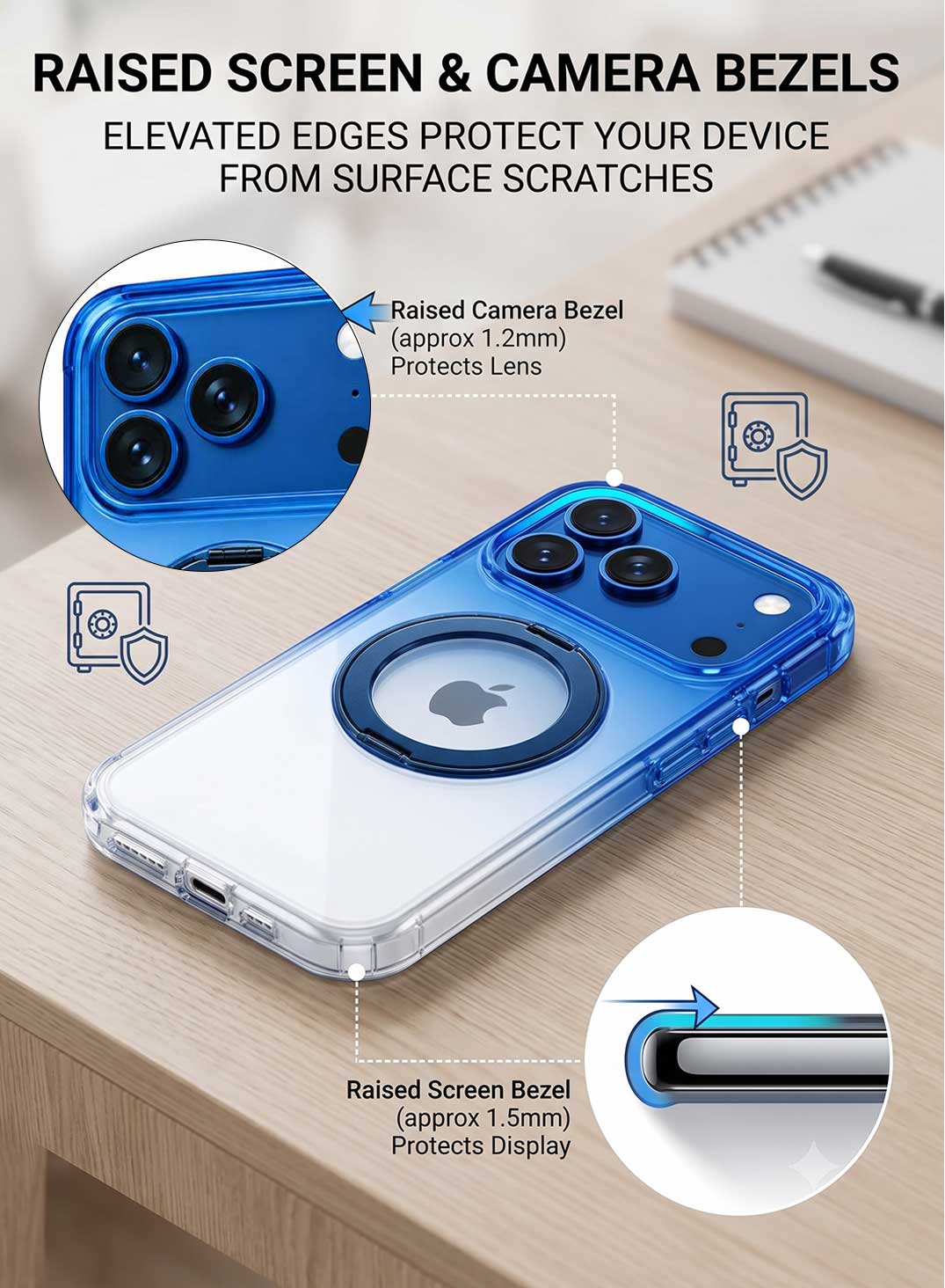 Glassology MagSafe Nova Ring 360 Case for iPhone 18 Pro Max, Glacier