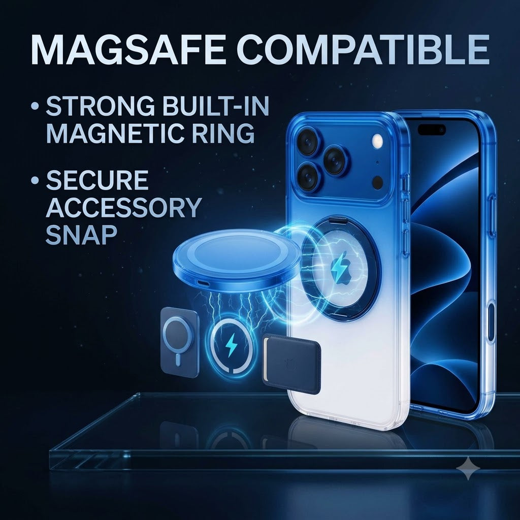 Glassology MagSafe Nova Ring Stand 360 Case for iPhone 18 Pro Max – Glacier