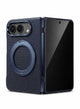 Glassology MagSafe Canvas Leather 360° Stand Case for iPhone Duo, Blue