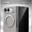 Glassology MagSafe Canvas Leather 360° Stand Case for iPhone Duo, Silver