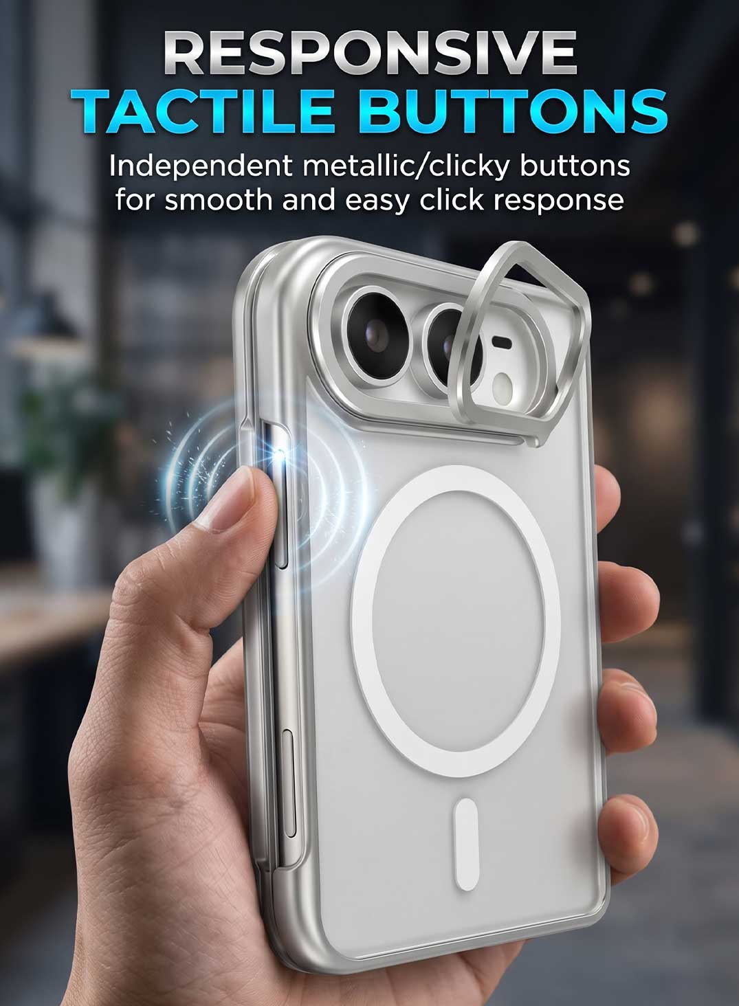 Glassology MagSafe Case with Stand for iPhone Duo, Silver