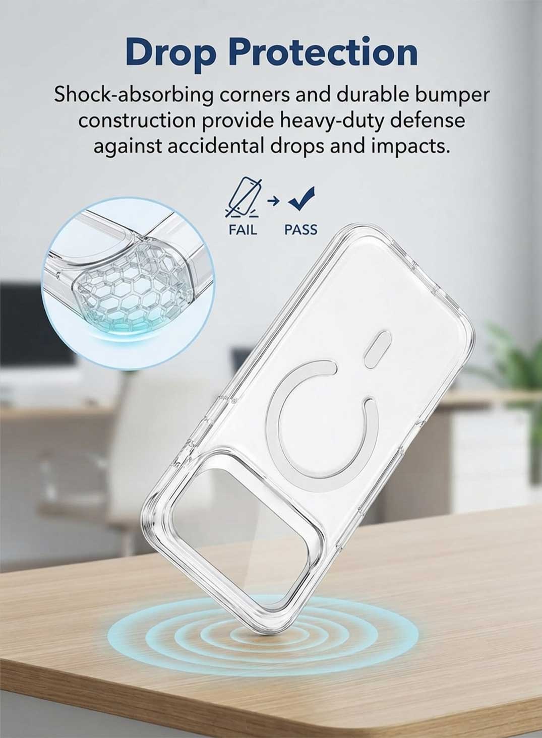 Glassology MagSafe Clear Case for iPhone 18 Pro Max, Transparent Magnetic Shockproof Protective Cover, Slim Anti-Scratch Case with MagSafe Ring