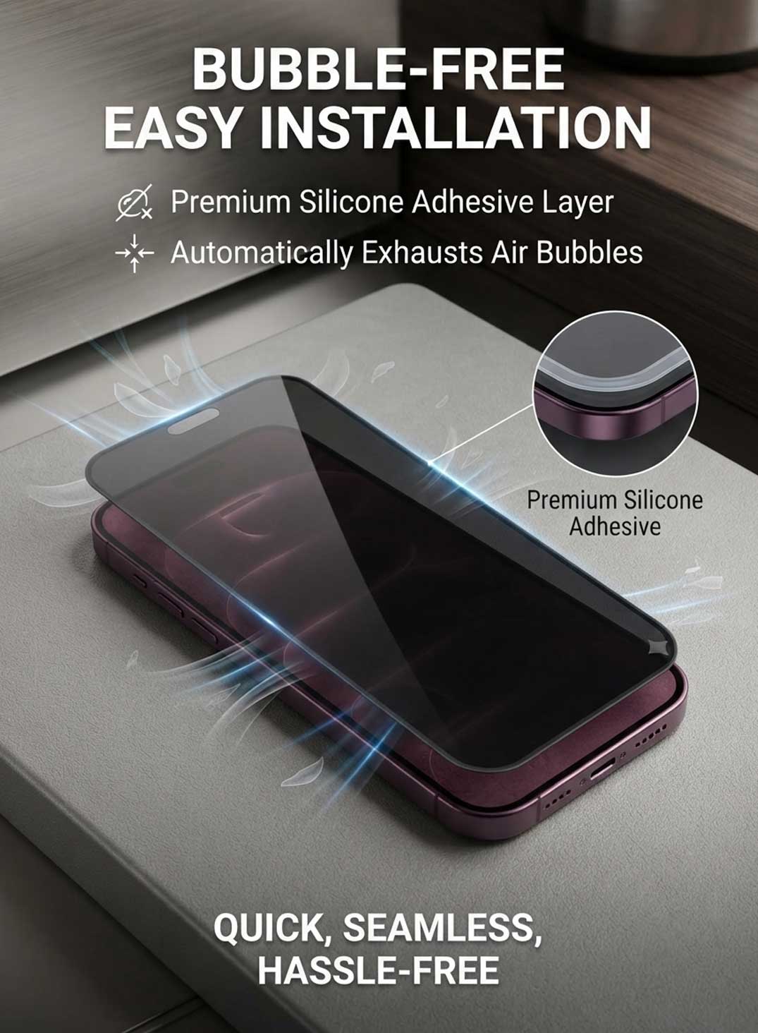 Glassology Privacy Tempered Glass Screen Protector for iPhone 18 Pro, Anti-Spy Full Coverage Screen Guard, 9H Hardness Anti-Scratch Privacy Glass
