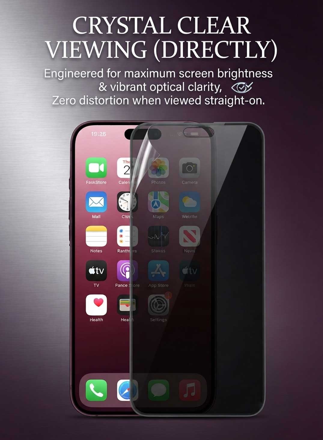 Glassology Privacy Tempered Glass Screen Protector for iPhone 18 Pro, Anti-Spy Full Coverage Screen Guard, 9H Hardness Anti-Scratch Privacy Glass