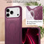 Glassology MagSafe Vertical Striped Case for iPhone 18 Pro Max, Burgundy, Stylish Protective Cover with Magnetic Charging Compatibility