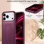 Glassology MagSafe Vertical Striped Case for iPhone 18 Pro Max, Burgundy, Stylish Protective Cover with Magnetic Charging Compatibility