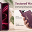 Glassology MagSafe Vertical Striped Case for iPhone 18 Pro Max, Burgundy, Stylish Protective Cover with Magnetic Charging Compatibility