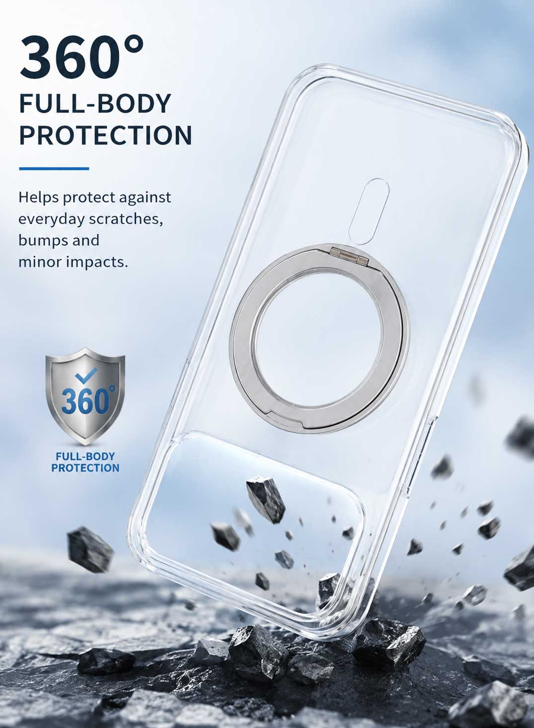 Glassology MagSafe Nova Ring 360 Case for iPhone 18 Pro Max White