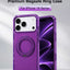 Glassology MagSafe Crystal Clear 360° Protection Case with Burgundy Ring for iPhone 18 Pro Max