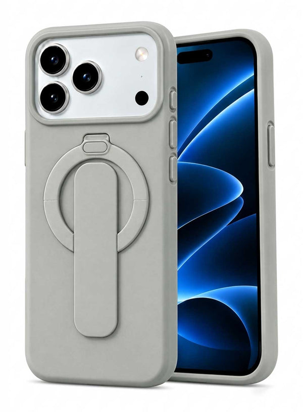 Glassology Premium MagSafe Ring Stand Case for iPhone 18 Pro Max, Off White, Magnetic Compatible Protective Cover with Adjustable Ring Stand