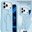 Glassology MagSafe Ring Stand Case for iPhone 18 Pro Max – Glacier Blue, Shockproof Protective Cover with 360° Rotating Stand