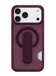 Glassology Dynamic Stand MagSafe Case for iPhone 18 Series, Burgundy Translucent Cover with Magnetic Ring, Foldable Stand and Camera Protection