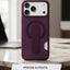 Glassology Dynamic Stand MagSafe Case for iPhone 18 Series, Burgundy Translucent Cover with Magnetic Ring, Foldable Stand and Camera Protection