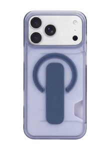 Glassology Dynamic Stand MagSafe Case for iPhone 18 Series, Translucent Purple Cover with Magnetic Ring, Foldable Stand and Camera Protection