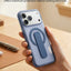 Glassology Dynamic Stand MagSafe Case for iPhone 18 Series, Translucent Purple Cover with Magnetic Ring, Foldable Stand and Camera Protection