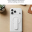 Glassology Dynamic Stand MagSafe Case for iPhone 18 Series, White Translucent Cover with Magnetic Ring, Foldable Stand and Camera Protection